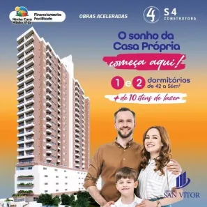 Apartamento com 1 Quarto à venda, 46m² no Centro, São Vicente