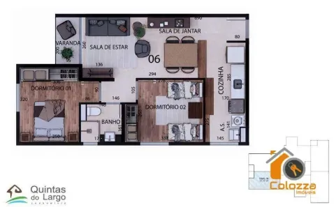 Apartamento com 2 Quartos à venda, 51m² no Residencial Nova Era, Valinhos