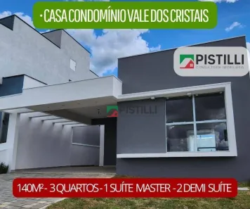 Casa de Condomínio com 3 Quartos à venda, 140m² no Vale dos Cristais, Taubaté