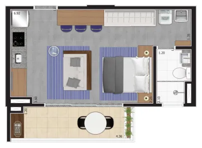 Apartamento com 1 Quarto à venda, 34m² no Aclimação, São Paulo