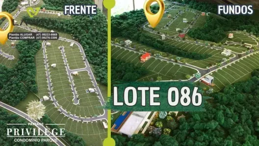 Lote/Terreno à venda, 491m² no Ponta Aguda, Blumenau