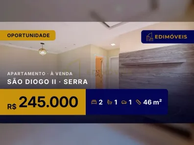 Apartamento com 2 Quartos à venda, 46m² no São Diogo II, Serra