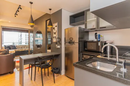 Apartamento com 1 Quarto para alugar, 45m² no Brooklin Paulista, São Paulo