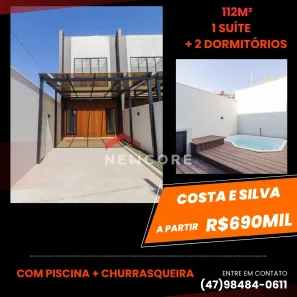 Sobrado com 3 Quartos à venda, 100m² no Costa e Silva, Joinville