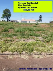 Lote/Terreno à venda, 260m² no Jardim Maranata, Iguaraçu