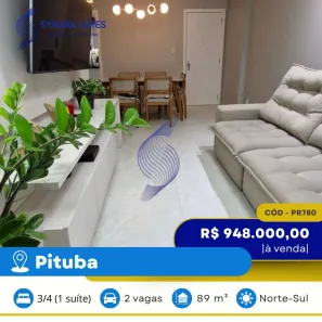 Apartamento com 3 Quartos à venda, 89m² no Pituba, Salvador