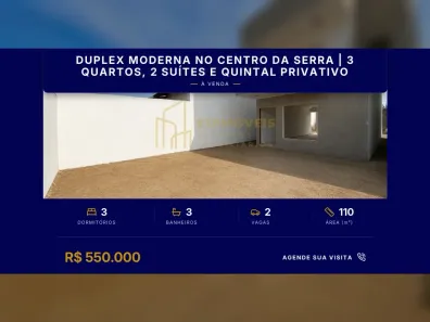 Casa com 3 Quartos à venda, 110m² no Residencial Centro da Serra, Serra