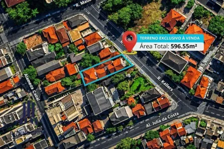 Lote/Terreno à venda, 597m² no São Francisco, Curitiba