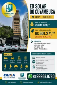 Apartamento com 3 Quartos à venda, 58m² no Derby, Recife