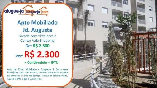 Apartamento com 1 Quarto para alugar, 35m² no Jardim Oswaldo Cruz, São José dos Campos