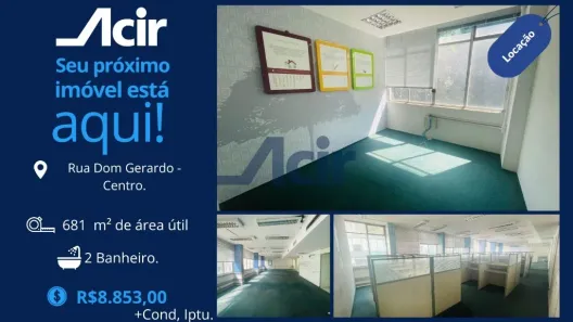 Sala Comercial para alugar, 680m² no Centro, Rio de Janeiro