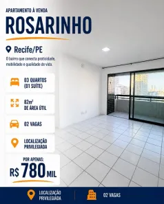 Apartamento com 3 Quartos à venda, 82m² no Rosarinho, Recife