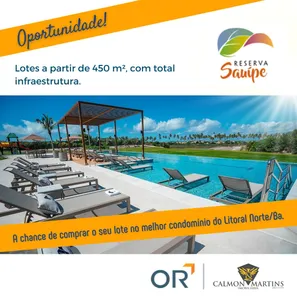 Lote/Terreno à venda, 450m² no Porto de Sauípe, Entre Rios