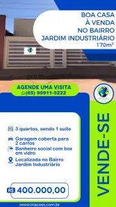 Casa com 3 Quartos à venda, 170m² no Jardim Industriário, Cuiabá