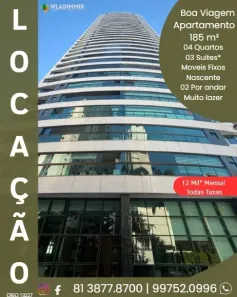 Apartamento com 4 Quartos para alugar, 185m² no Boa Viagem, Recife