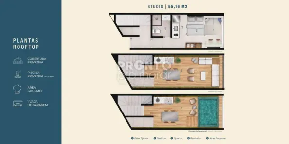 Apartamento com 1 Quarto à venda, 55m² no , Tamandaré