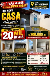Casa com 2 Quartos à venda, 90m² no Independência - 1º Complemento Setor das Mansões, Aparecida de Goiânia