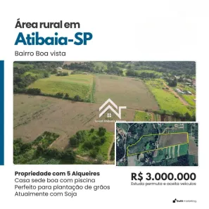 Lote/Terreno à venda, 121000m² no Boa Vista, Atibaia