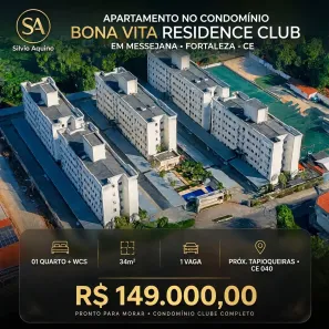 Apartamento com 1 Quarto à venda, 34m² no Messejana, Fortaleza