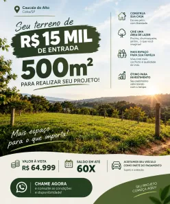Lote/Terreno à venda, 500m² no Parque São George, Cotia