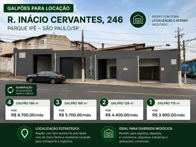 Galpão/Depósito/Armazém para alugar, 115m² no Parque Ipê, São Paulo