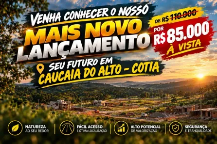 Lote/Terreno à venda, 500m² no Tijuco Preto(Caucaia do Alto), Cotia