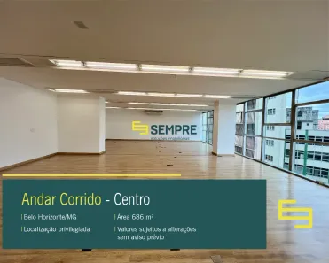 Imóvel Comercial para alugar, 686m² no Centro, Belo Horizonte