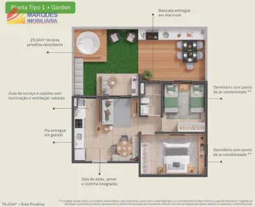 Apartamento com 2 Quartos à venda, 77m² no Jardim Mantova, Indaiatuba