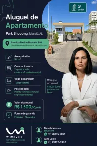 Apartamento com 2 Quartos para alugar, 54m² no Cidade Universitária, Maceió