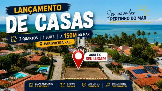 Casa com 2 Quartos à venda, 55m² no Centro, Paripueira