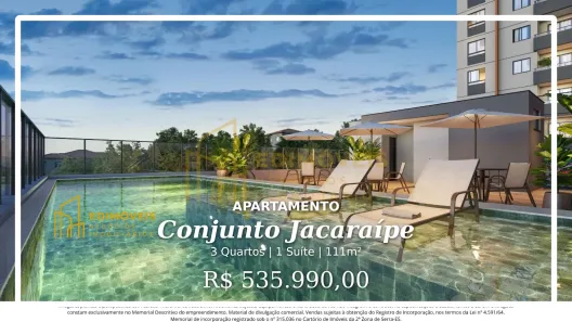 Apartamento com 3 Quartos à venda, 111m² no Conjunto Jacaraípe, Serra