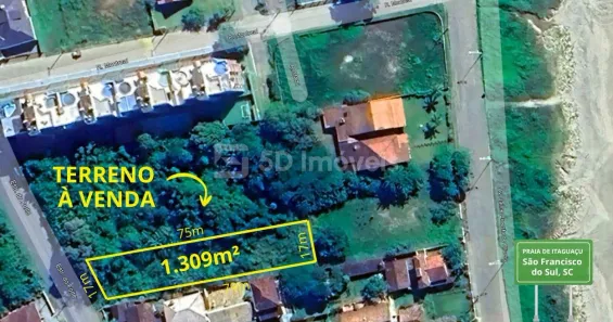 Lote/Terreno à venda, 1309m² no Do Ubatuba, São Francisco do Sul