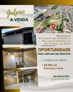 Galpão/Depósito/Armazém com 2 Quartos à venda, 200m² no Parque Verde, Belém