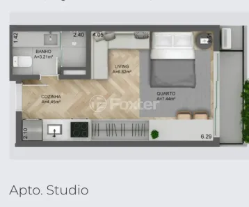 Kitnet com 1 Quarto à venda, 27m² no Cidade Baixa, Porto Alegre