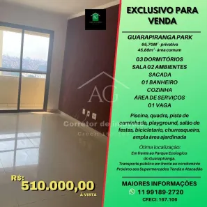Apartamento com 3 Quartos à venda, 65m² no Jardim das Flores, São Paulo
