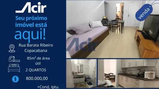 Apartamento com 2 Quartos à venda, 84m² no Copacabana, Rio de Janeiro