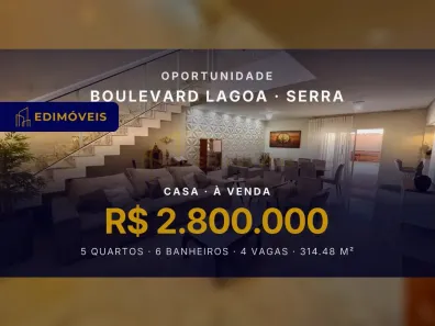 Casa com 5 Quartos à venda, 314m² no Boulevard Lagoa, Serra