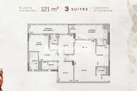 Apartamento com 3 Quartos à venda, 121m² no Plazas de España, Ribeirão Preto