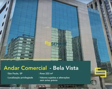 Imóvel Comercial para alugar, 222m² no Bela Vista, São Paulo