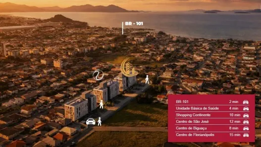 Apartamento com 2 Quartos à venda, 47m² no Serraria, São José