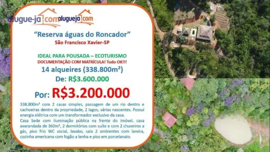 Fazenda/Sítio com 2 Quartos à venda, 200m² no São Francisco Xavier, São José dos Campos