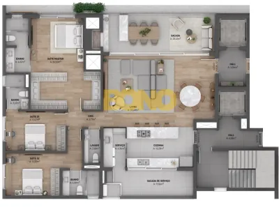 Apartamento com 3 Quartos à venda, 191m² no Cristo Redentor, Caxias do Sul