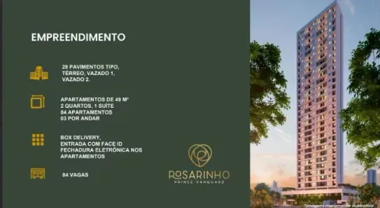 Apartamento com 2 Quartos à venda, 48m² no Rosarinho, Recife