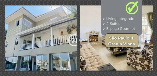 Casa de Condomínio com 6 Quartos à venda, 248m² no São Paulo II, Cotia