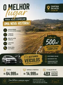 Lote/Terreno à venda, 500m² no Centro (Caucaia do Alto), Cotia