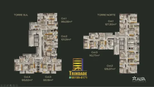 Apartamento com 3 Quartos à venda, 93m² no Ponta do Farol, São Luís