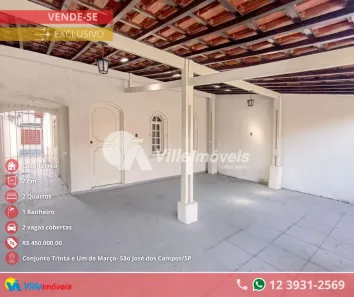 Casa com 2 Quartos à venda, 77m² no Conjunto Residencial Trinta e Um de Março, São José dos Campos
