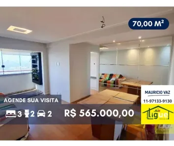 Apartamento com 3 Quartos à venda, 70m² no Jaguaré, São Paulo
