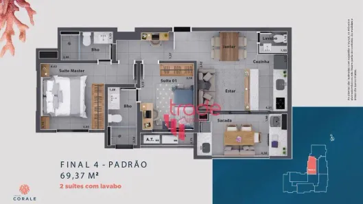 Apartamento com 2 Quartos à venda, 69m² no Nova Aliança, Ribeirão Preto