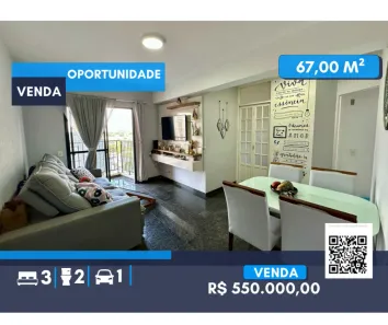 Apartamento com 3 Quartos à venda, 67m² no Vila Gomes, São Paulo